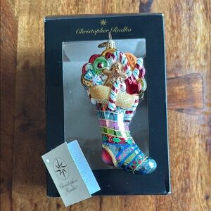 Christopher Radko Stocking Ornament - Vintage “Candy Stripe”